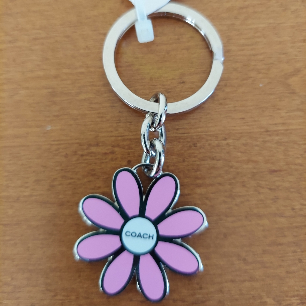 NWT COACH Daisy Keychain in Pink!